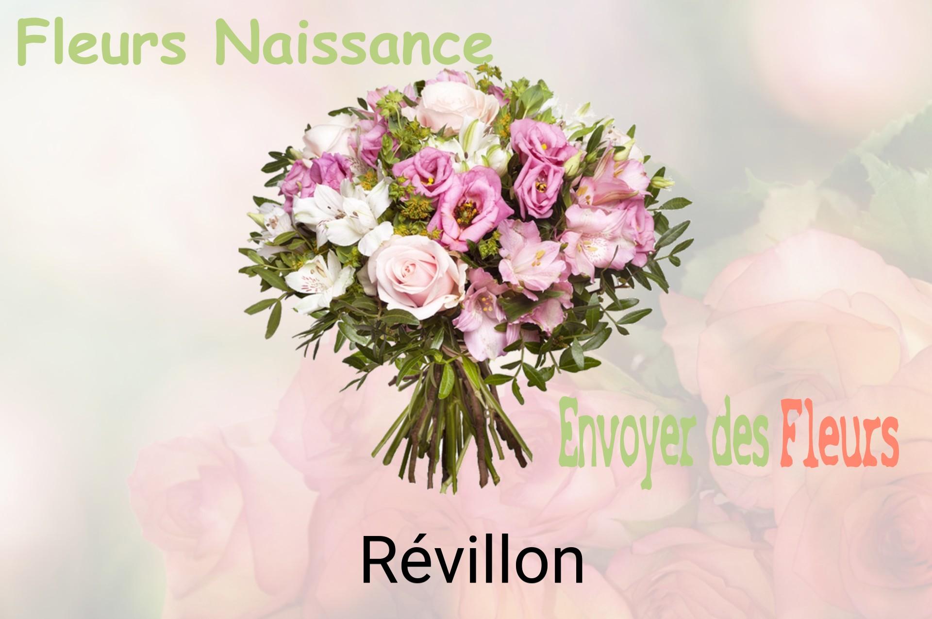 Bouquet de fleurs de naissance livré à Révillon